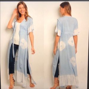 Light blue tie dye cardigan